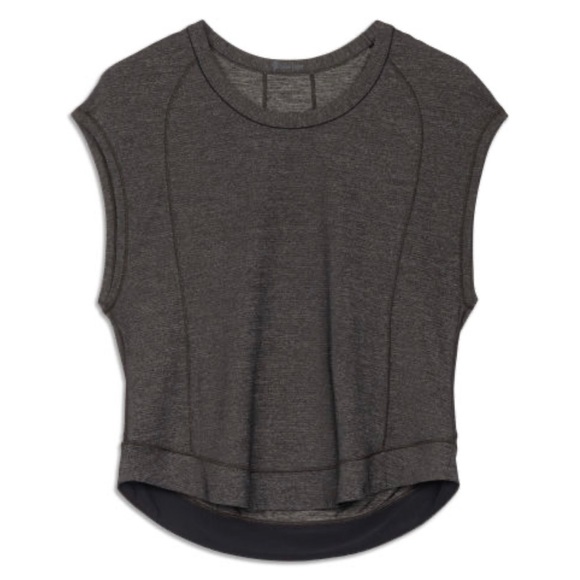 LULULEMON PACE PERFECT SHORT SLEEVE TEE HEATHERED.SIZE 10 - Picture 4 of 8